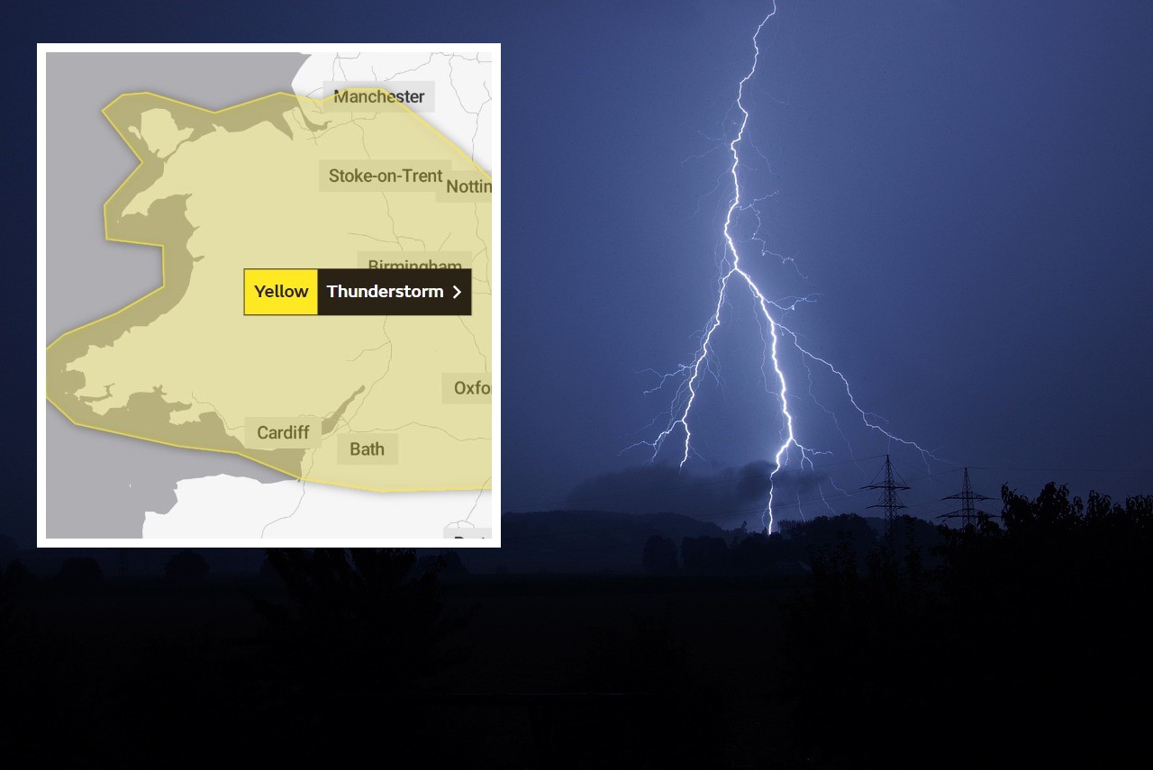 Weekend Thunderstorm Warning Issued By Met Office | Cambrian-news.co.uk